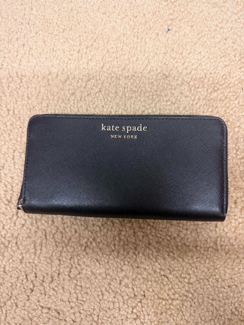 Kate Spade Spencer Large Zip-Around Wallet Black